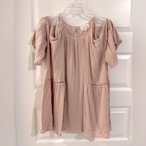 Janette Plus Flowy Boho Top Pink Size 2X